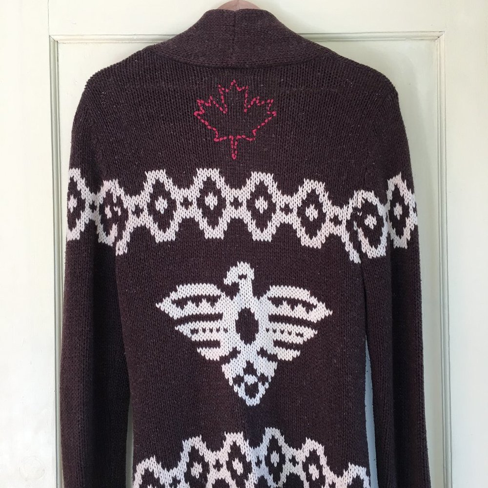 🇨🇦 Vintage Roots knitted long sweater jacket, sz s - Roots Canada - Picture 4 of 6